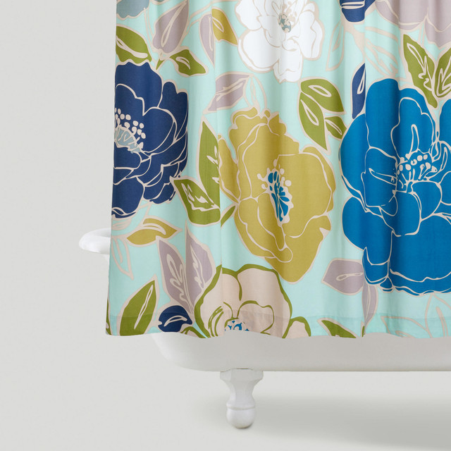 Painterly Floral Shower Curtain