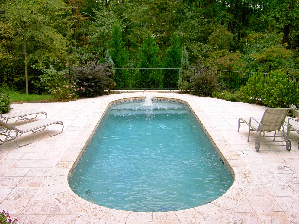 Inspiration for a mediterranean pool in Atlanta.