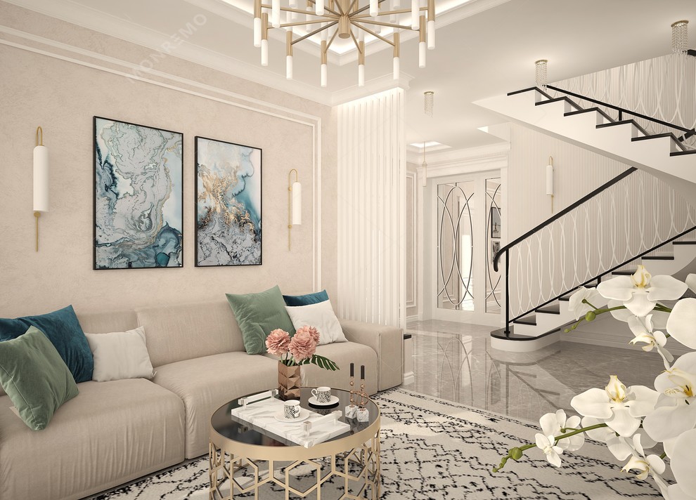 Гостиная дома в пригороде Краснодара