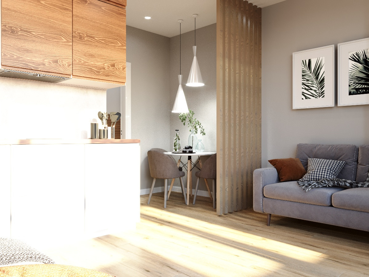 Дизайн студии 26 кв.м