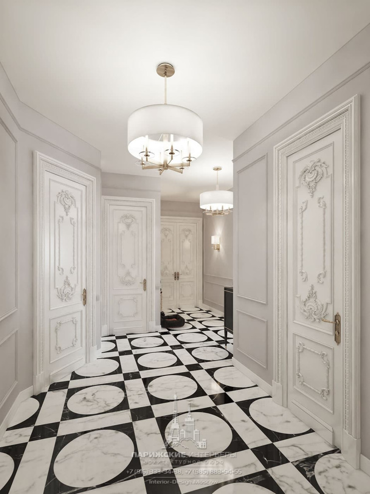 Дизайн прихожей в парижском стиле на Ломоносовском проспекте