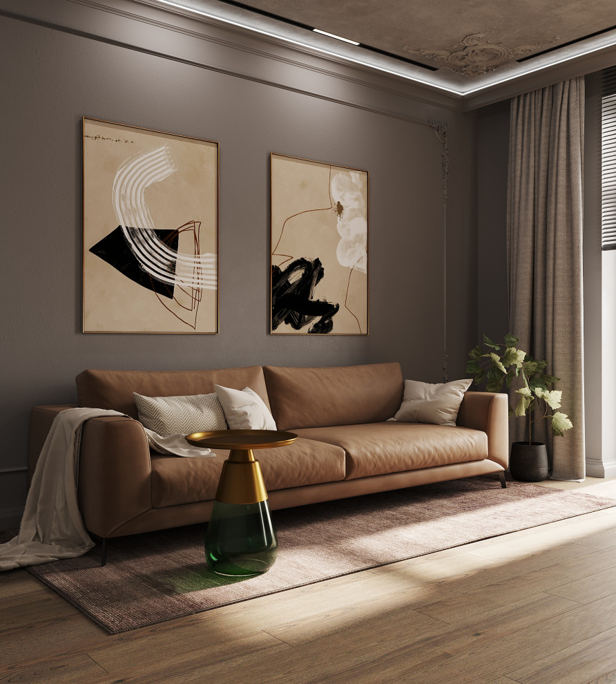 Гостиная в стиле индустриальный шик