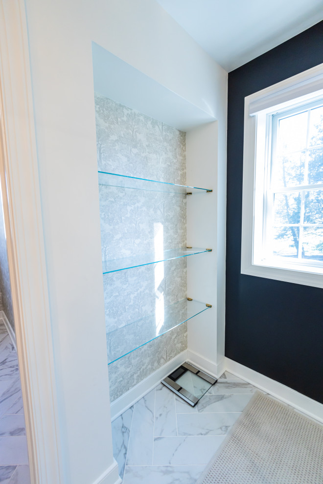 Home design - huge transitional home design idea in Baltimore