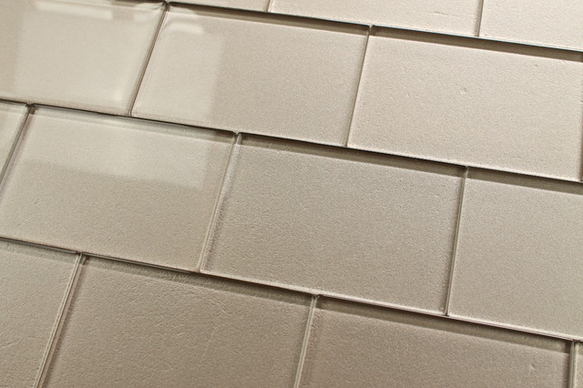 Elements Coral 4"x6" Glass Subway Tiles, Two 4"x6" Samples