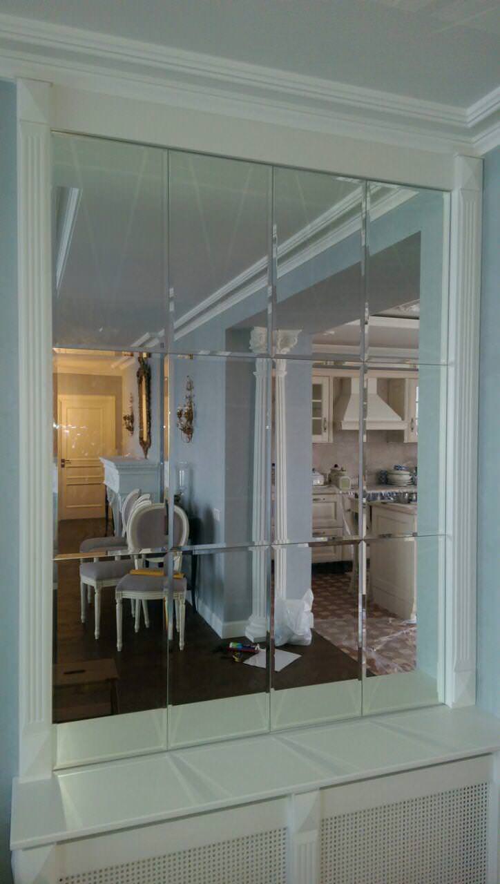 Панно из зеркал с фацетом