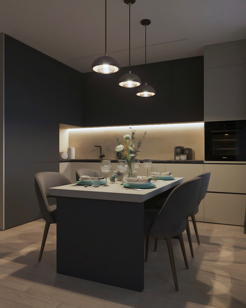 Кухня-гостиная в современном стиле