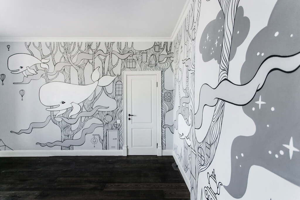 Роспись стен детской комнаты