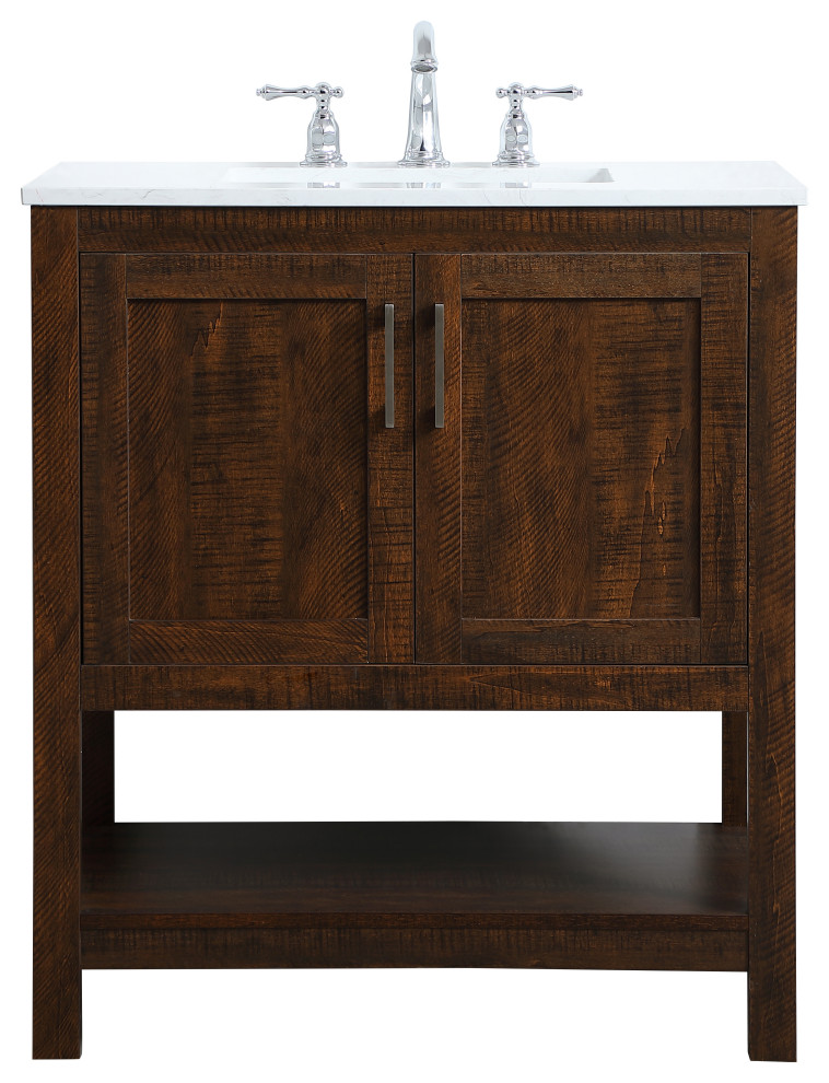 Amelia 30" Single Bathroom Vanity, Espresso Transitional Bathroom