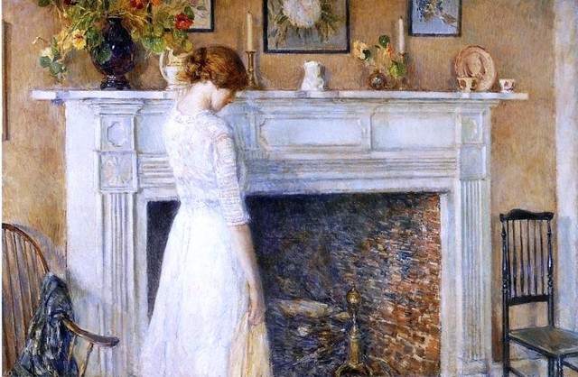 Frederick Childe Hassam In the Old House, 16"x24" Premium Archival Print