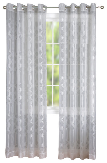 Latique Sheer Window Panel Contemporary Curtains By Elrene