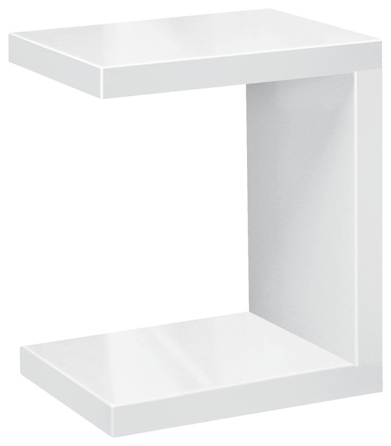 Solina Accent Table Side U Shape White High Gloss Modern Solina Accent Table Side U Shape White High Gloss Modern Tables And End By Designs Phoenix Group