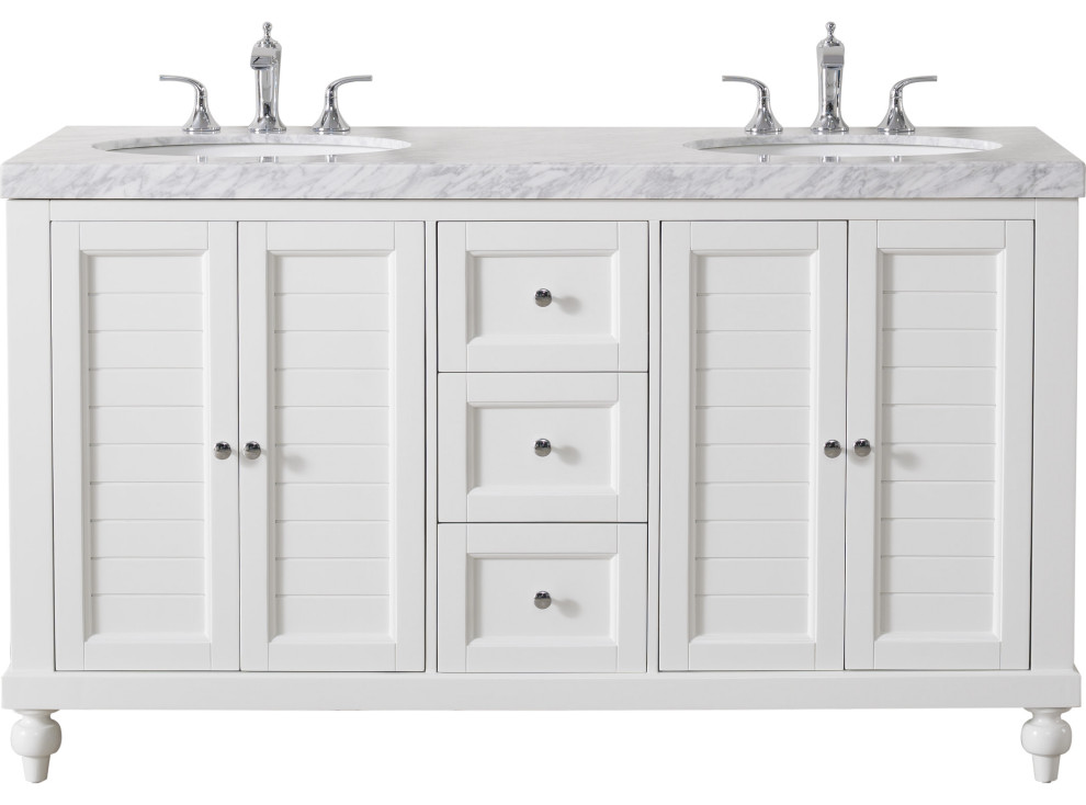 Kent Double Sink Bathroom Vanity Traditional Bathroom Vanities And