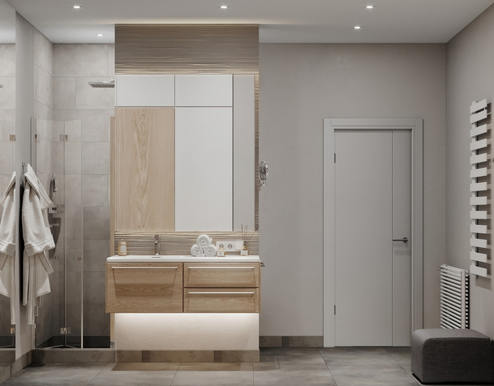 Ванная комната в стиле "сканди"