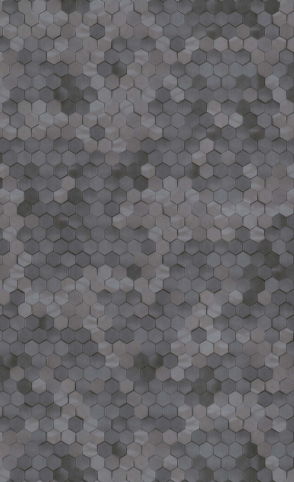 Shimmering Hexagons, Dark Gray