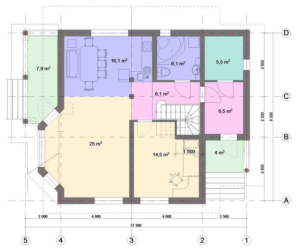 Шале-160 с эркером