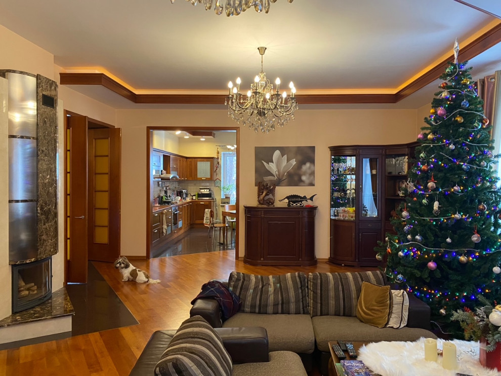 Проект 1 этажа в загородном доме в Подмосковном поселке Клязьма