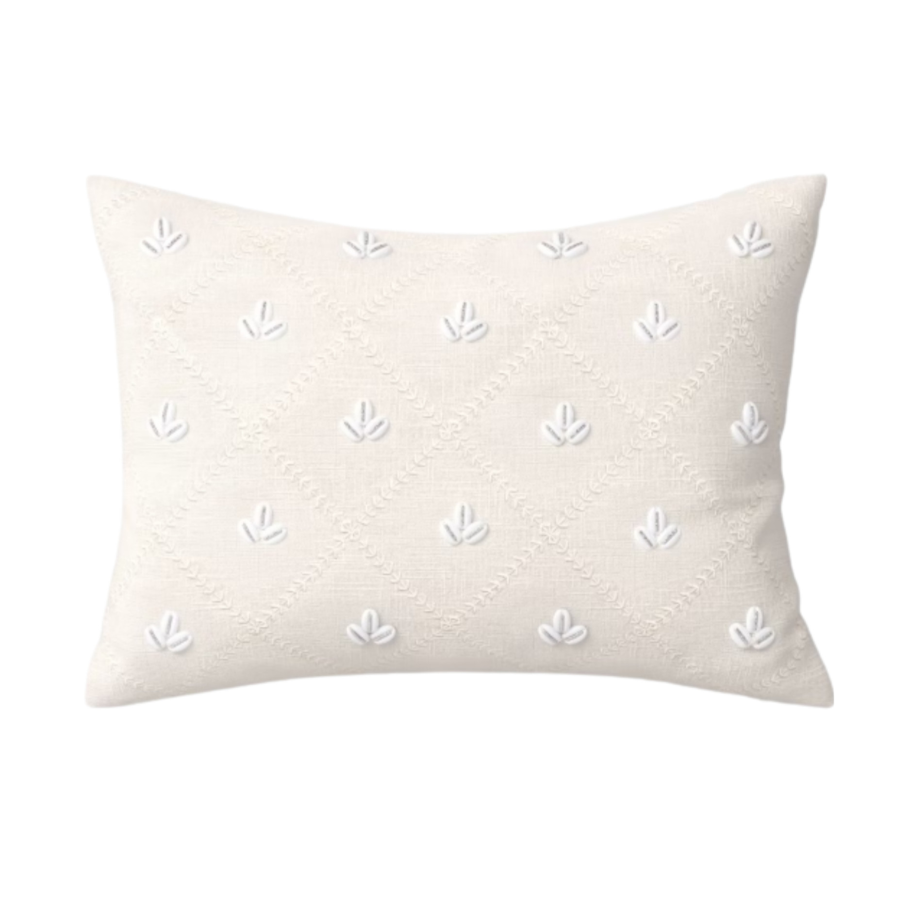 Retailer: Target | Lumbar Embellished Shell Throw Pillow Cream - Threshold™