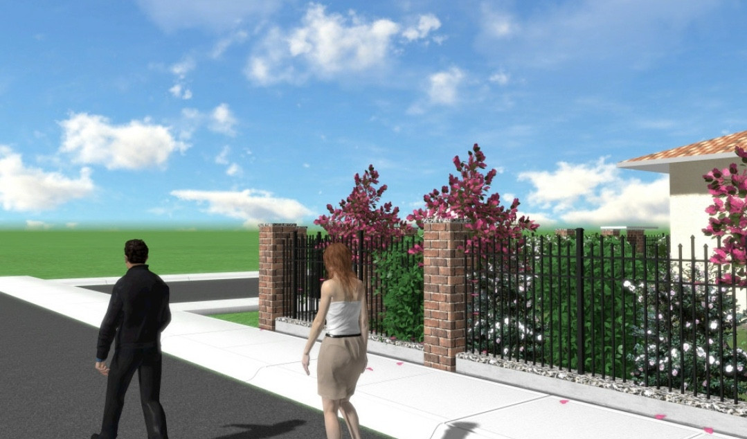 Giardino di 300 mq per abitazione familiare.
