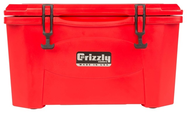 Grizzly 40 Quart Cooler, Red