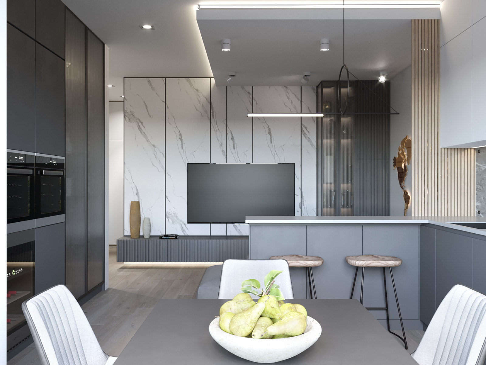 Проект квартиры в Москве 100 м.кв