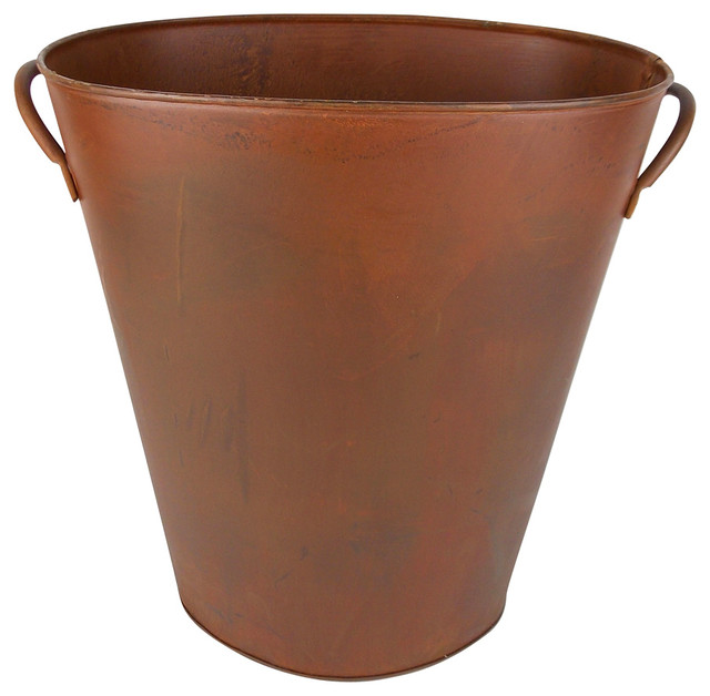 Classic Rustic Waste Basket With Handles Farmhouse Wastebaskets