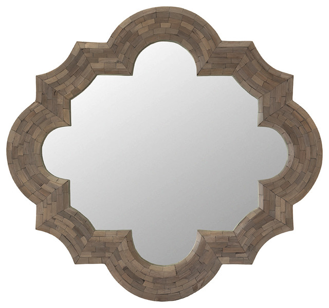 Wood Wall Mirror quatrefoil ash wood wall mirror - mediterranean - wall mirrors Wood Wall Mirror quatrefoil ash wood wall mirror - mediterranean - wall mirrors