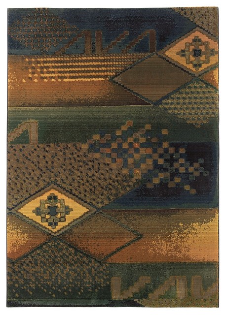 Oriental Weavers Sphinx Kharma II Casual Blue Rug, 6'7"x9'1 ...