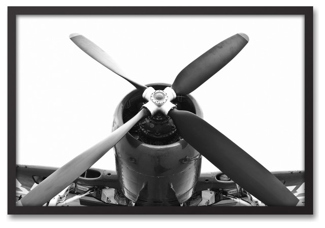 Black And White Airplane Propellors Wall Art Industrial Prints