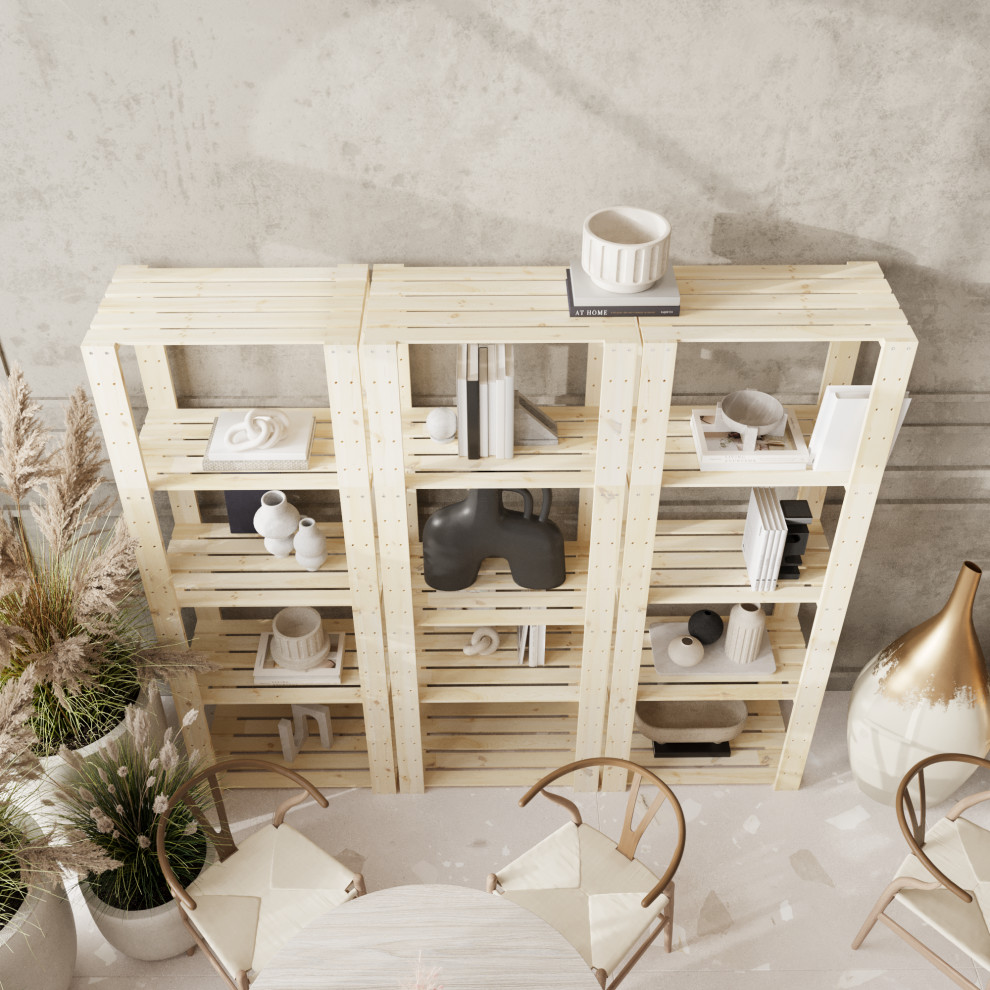 Стеллаж деревянный БОР 1 / Стеллажная система