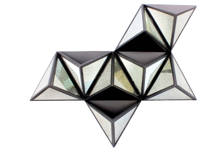 Modern Diamante Wooden Wall Decor Contemporary Wall Sculptures by