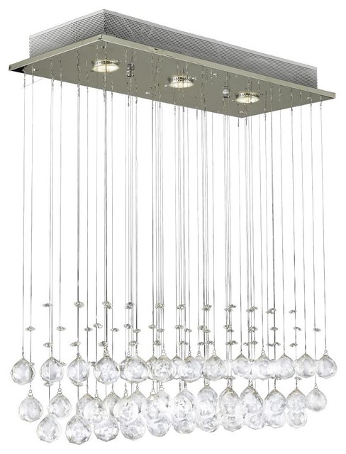 Modern Rain Drop Lighting Crystal Ball Fixture Pendant Chandelier LED Chandelier
