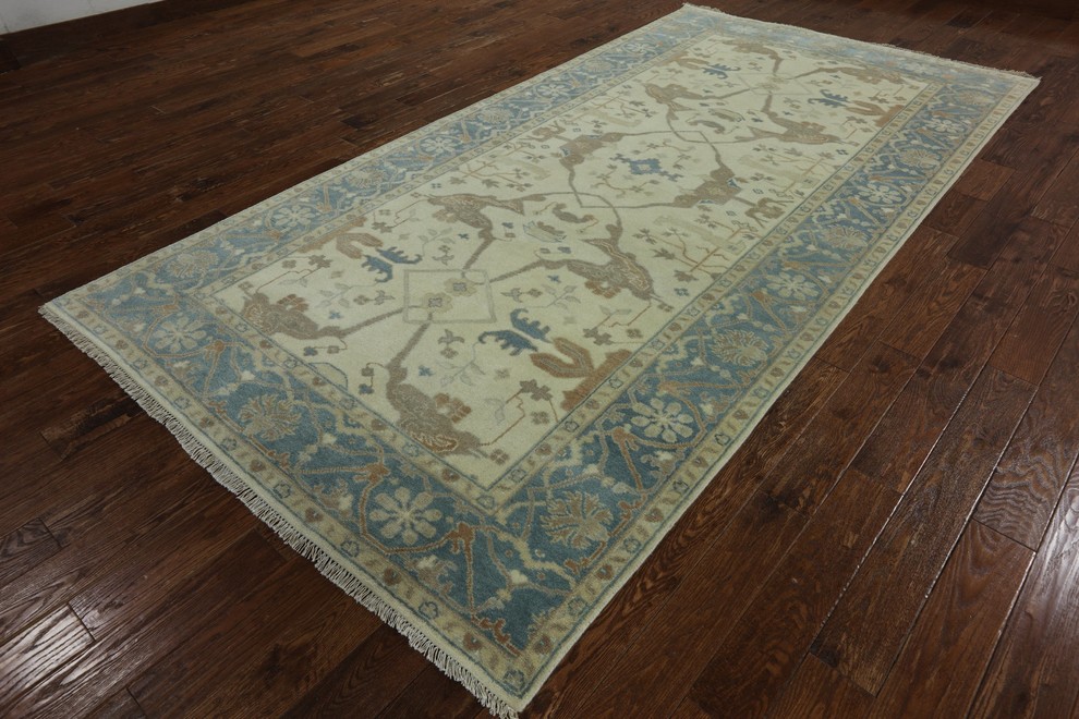 Oushak Hand Knotted Oriental Rug, 6'x12'