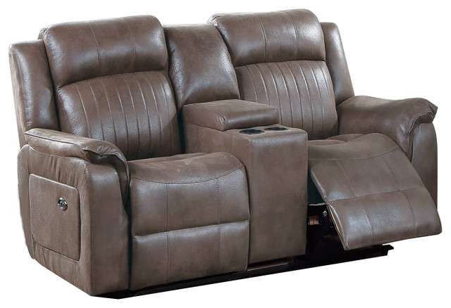 Manual Motion Loveseat, Dark Coffee - Contemporary - Loveseats - by ...