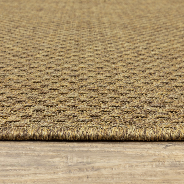 Key West Indoor and Outdoor Sisal Look Tan and Rug Contemporary