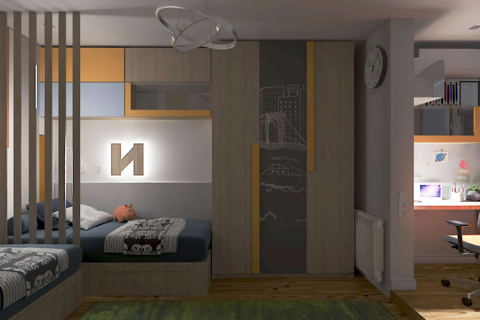 Детская комната для двух мальчиков "Лучезарный"