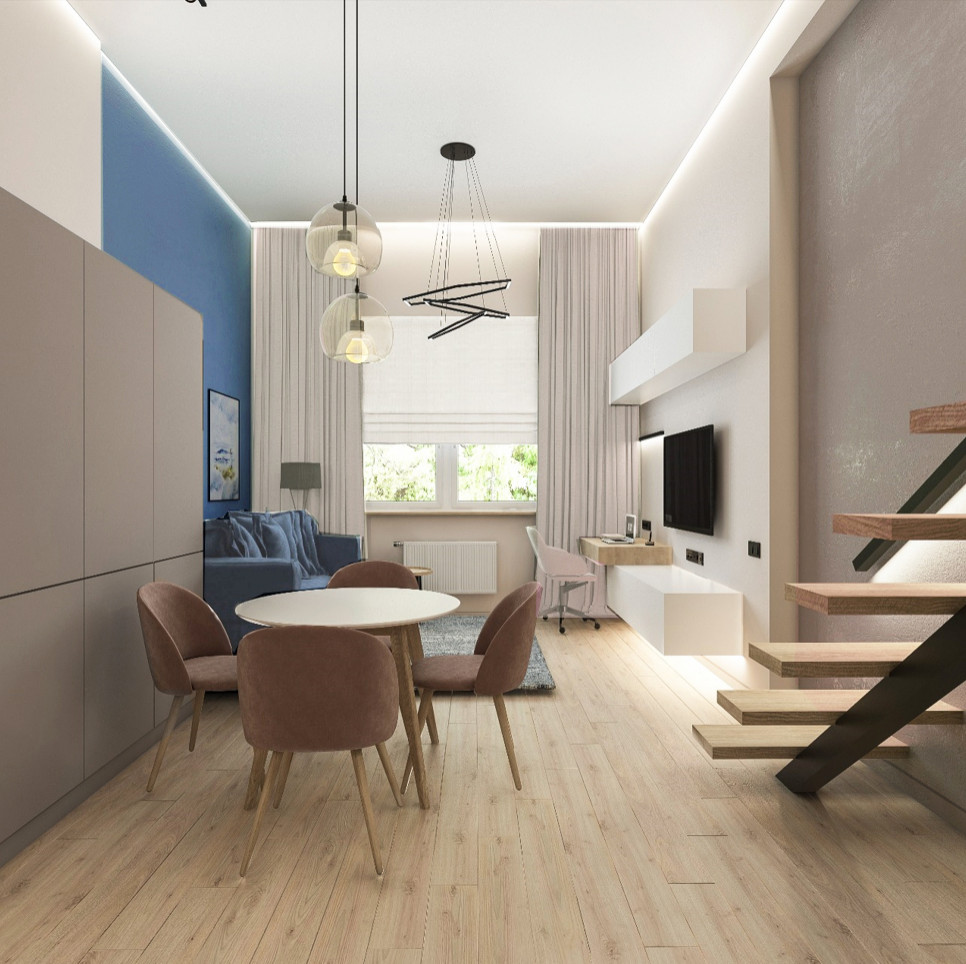 1к квартира с антресолью для молодой пары ЖК Сколково парк