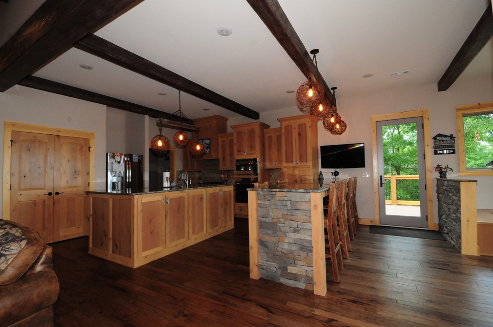 Example of a mountain style kitchen design in Phoenix