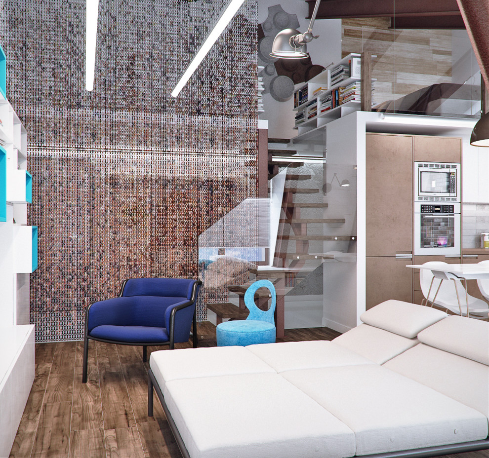 Мансардная квартира в кофейных тонах