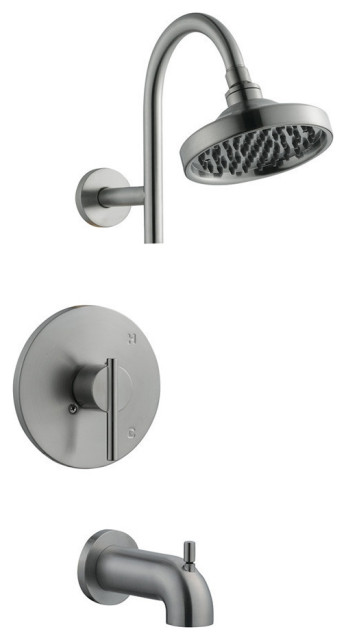 Design House 525691 Single Handle Tub And Shower Pressure - Nickel