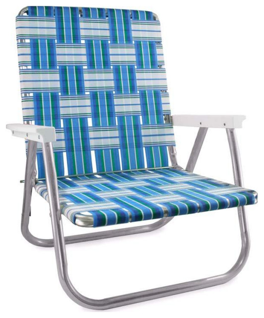 webbed aluminum folding lawn chair