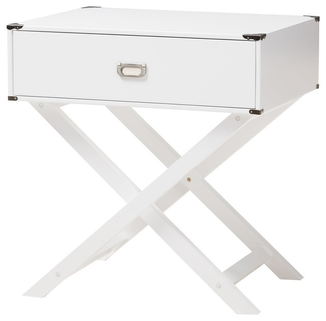 Curtice Modern And Contemporary Black 1 Drawer Wooden Bedside
