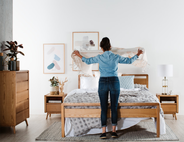 Slumberland Headboard and Base Modern Bedroom Melbourne by