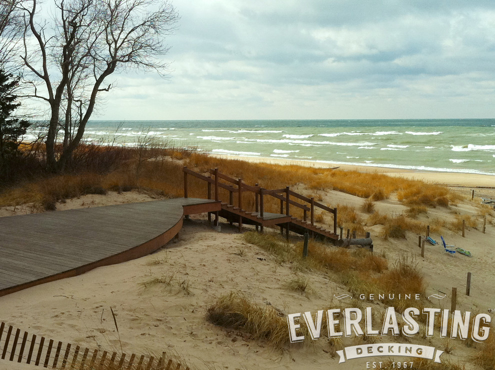 Deck - huge coastal deck idea in Chicago with no cover