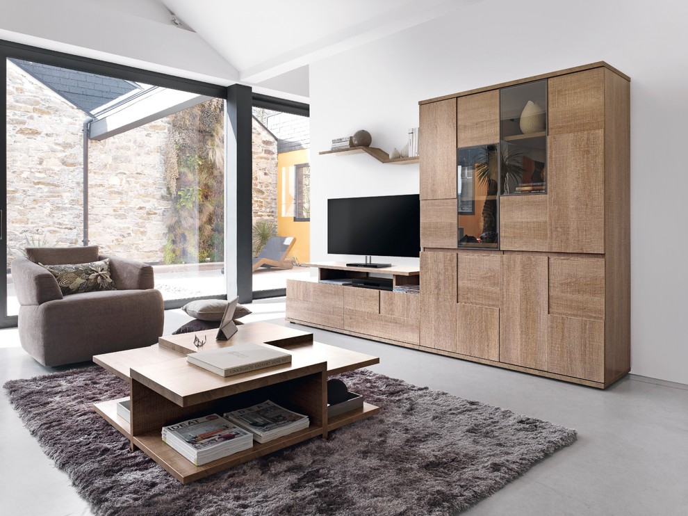 Inspiration for a contemporary living room in West Midlands.