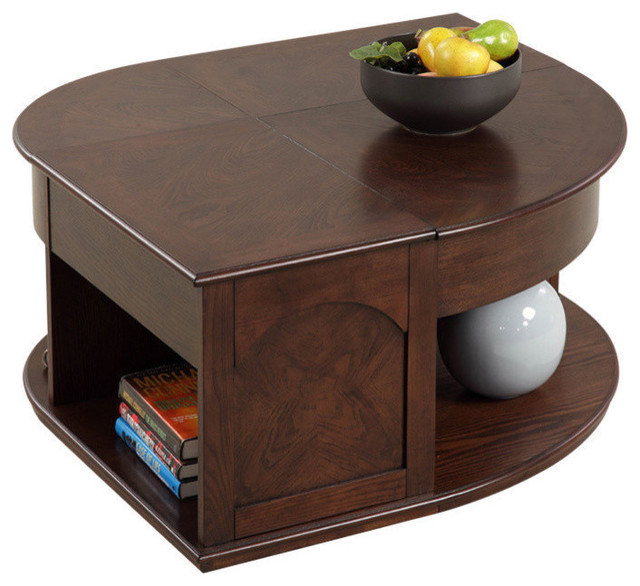 P543 25 Castered Double Lift Top Cocktail Table Transitional