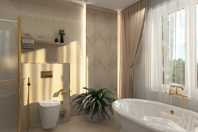 Санузел в классическом стиле