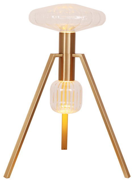 Cascada 34" LED Integrated Table Lamp, Champagne