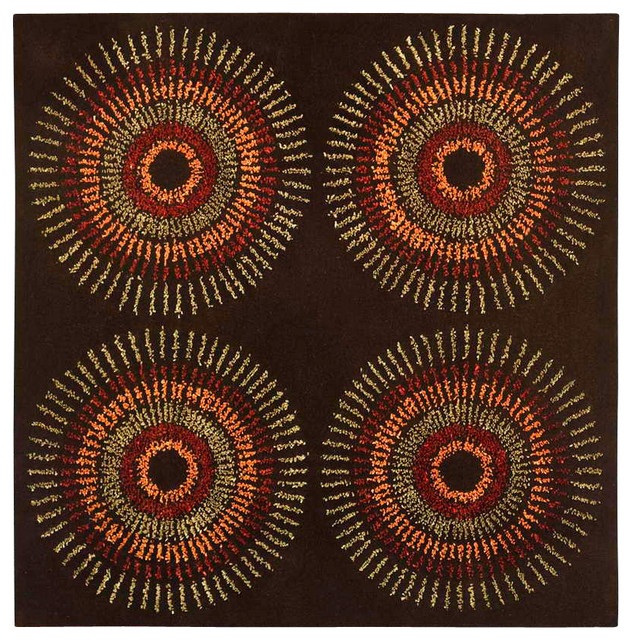 Safavieh Soho Soh719b Brown Gold Rug Contemporary Area Rugs Soho Rug Brown Gold 6 X6 Square