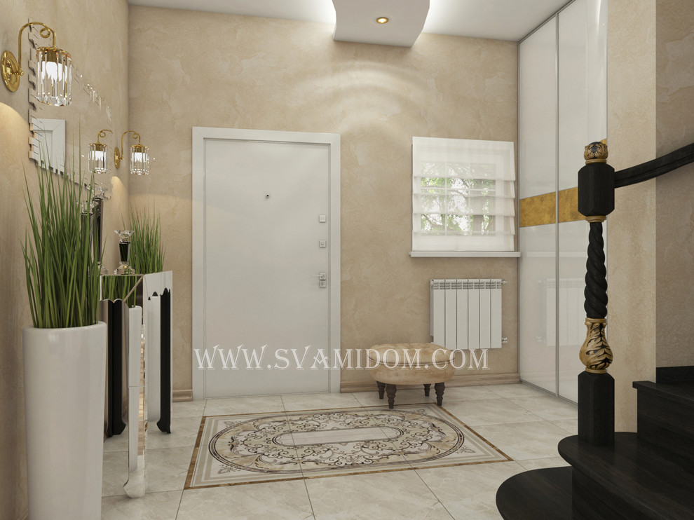 Кухня-столовая-гостиная-прихожая