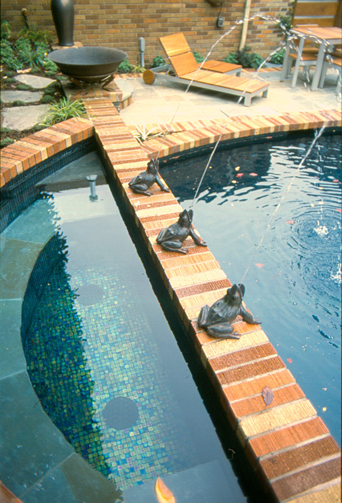 Inspiration for an eclectic pool in Portland.